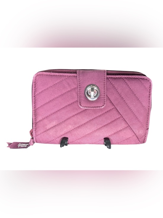 Vera Bradley Handbags - Vera Bradley mulled wine RFID Turnlock Wallet